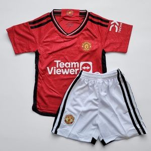 Manchester kids toddler uniform Red jersey set